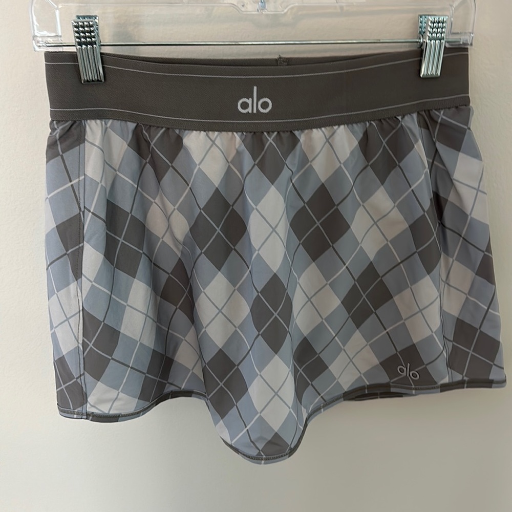 Alo plaid tennis skort